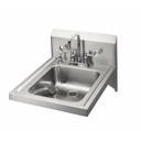 Krowne ADA Compliant Hand Sink with 4 inch Center Deck Mount Wrist Blade Faucet, 20 x 24 x 16 inch