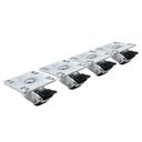 Krowne Universal 2 inch Overall Ultra Low Profile Plate Caster with Front Brake and 1 inch Wheel, set of 4