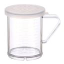 Winco PDG-10 Polycarbonate Clear Dredge with 3 Clear Snap-on Lids, 10 Ounce Capacity