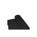 Winco RBMI-33K Black Rubber Interlocking Anti-Fatigue Floor Mat, 36 x 36 inch