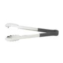 Winco UTPH-9K Stainless Steel Heat Resistant Heavy-Duty Utility Tong with Black Polypropylene Handle, 9 inch