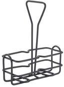 Winco Black Rectangle Cruet Rack for 6 Ounce Oil/Vinegar Bottles -- 48 per case