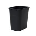 Winco PWR-28K Plastic Black Trash Can, 28 Quart Capacity