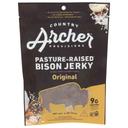 Country Archer Provisions Pasture Raised Original Bison Jerky, 2 Ounce -- 12 per case