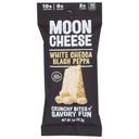 Moon Cheese White Cheddar Black Peppa Cheese Snacks, 1 Ounce -- 12 per case