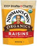 Newmans Own Organic Raisins, 6 Ounce Zip Bag