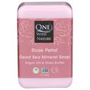 One With Nature Rose Petal Dead Sea Mineral Soap Bar, 7 Ounce