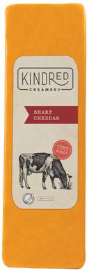 Kindred Creamery Sharp Cheddar Cheese Loaf, 5 Pound -- 2 per case.