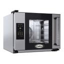 Cadco Bakerlux Touch Panel Half Size 4 Shelf RH Door Heavy-Duty Stainless Steel Countertop Convection Oven with Digital Controls and Humidity, 23 5/8 x 19 7/8 x 29 inch