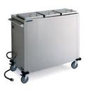 Lakeside Stainless Steel 1 Stack Heated Regular Round Plate Dispenser - Upto 5 inch Accommodate Plate Size.