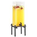 Cal-Mil 1.5 Gallon Acrylic Black One By One Beverage Dispenser with Ice Chamber, 10.25 x 10.5 x 17.625 inch