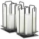 Cal-Mil Small Iron Black 4-Section Revolving Ramekin and Lid Organizer, 5.25 x 5.25 x 9.25 inch