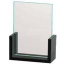 Cal Mil Metal U Frame High End Cardholder with Green Edge Acrylic, 4 x 6 x 1 inch