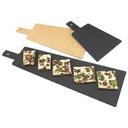 Cal-Mil Natural Trapezoid Flat Bread Serving Board with Handle, 15.63 x 8 x 0.25 inch -- 3 per case