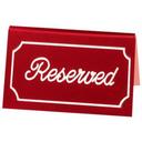 Cal Mil Red with White Engraved Message Tent, 5 x 1 x 3 inch