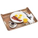 Cal Mil Melamine Hickory Tray, 20 x 15.5 x 2 inch