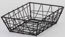 American Metalcraft Black Steel Small Zorro Basket, 9 x 6 x 2 1/2 inch