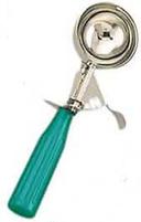 American Metalcraft Stainless Steel Green Handle Number 12 Thumb Disher
