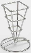 American Metalcraft Stainless Steel Square Fry Cup Holder, 2 1/2 x 3 5/8 x 5 1/4 inch