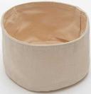 American Metalcraft Cream/Gray Canvas Bag, 6 3/4 inch Dia