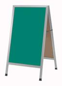 Aarco Aluminum A-Frame Sidewalk Green Composition Chalkboard, 42 x 24 inch