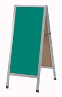 Aarco Aluminum A-Frame Sidewalk Green Composition Chalkboard, 42 x 18 inch
