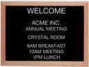 Aarco Solid Red Oak Framed Letter Board Open Face Message Center, 18 x 24 inch