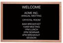 Aarco Solid Red Oak Framed Letter Board Open Face Message Center, 24 x 36 inch