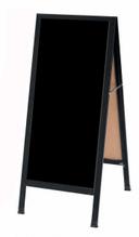 Aarco Aluminum Black Powder Coated A-Frame Sidewalk Black Composition Chalkboard, 42 x 18 inch