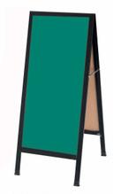 Aarco Aluminum Black Powder Coated A-Frame Sidewalk Green Composition Chalkboard, 42 x 18 inch