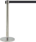 Aarco Economy Lightweight Form-A-Line (TM) Chrome Style Crowd Control System with 10 Feet Black Belt