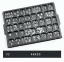 Aarco Universal Single Tab White Helvetica 1/2 inch Letters Set