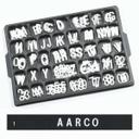 Aarco Universal Single Tab White Helvetica 1 inch Letters Set