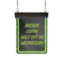 Aarco Black The Ultra Lite Lighted Write-On Markerboard, 19 x 24 1/2 inch