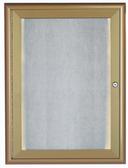Aarco Indoor/Outdoor Waterfall Series Antique Brass Enclosed Bulletin Board with LED Lighting, 24 x 18 inch