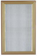 Aarco Indoor/Outdoor Waterfall Series Antique Brass Enclosed Bulletin Board with LED Lighting, 36 x 24 inch