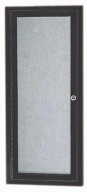 Aarco Outdoor Enclosed Aluminum Framed Bronze Anodized Bulletin Board, 36 x 12 inch