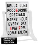 Aarco Replacement Framed Double Sided White Letterboard Panel for ROC-1 The Rocker (TM)