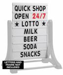 Aarco Replacement Frameless Double Sided White Letterboard Panel for ROC-3 The Rocker (TM)