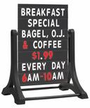 Aarco The Rocker (TM) Double Sided Sidewalk Sign with Black Changeable Letterboard, 42 x 32 x 22 inch