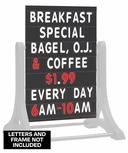 Aarco Replacement Frameless Double Sided Black Letterboard Panel for ROC-5 The Rocker (TM)