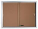 Aarco Enclosed Bulletin Board with Sliding Glass Doors, 36 x 48 inch