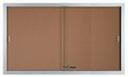 Aarco Enclosed Bulletin Board with Sliding Glass Doors, 36 x 60 inch