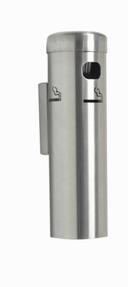 Aarco Satin Wall Mounted Cigarette Receptacle, 12 1/4 x 3 1/2 inch