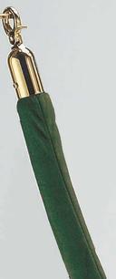 Aarco Form-A-Line (TM) Brass Hardware Style Green Velour Rope, 8 Feet