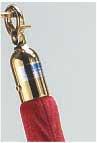 Aarco Form-A-Line (TM) Brass Hardware Style Red Velour Rope, 8 Feet