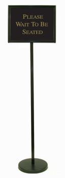 Aarco Black Aluminum Framed Director Sign Stand, 54 inch Overall Height