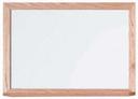 Aarco General Purpose Commercial Series Melamine White Markerboard with Solid Red Oak Frame, 18 x 24 inch