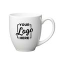 BGD Promo White Bistro Mug with 3 COLOR Custom Logo, 16 Ounce Capacity -- 144 per case