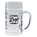 HOWW German Beer Mug with Handle with 2 COLOR Custom Logo, 0.5 Liter Capacity -- 48 per case